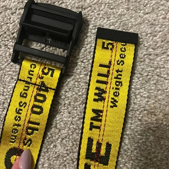 Off-White Logo Print Belt Off-White - Logo-Print Rubber Belt - Black Off-White main image 4